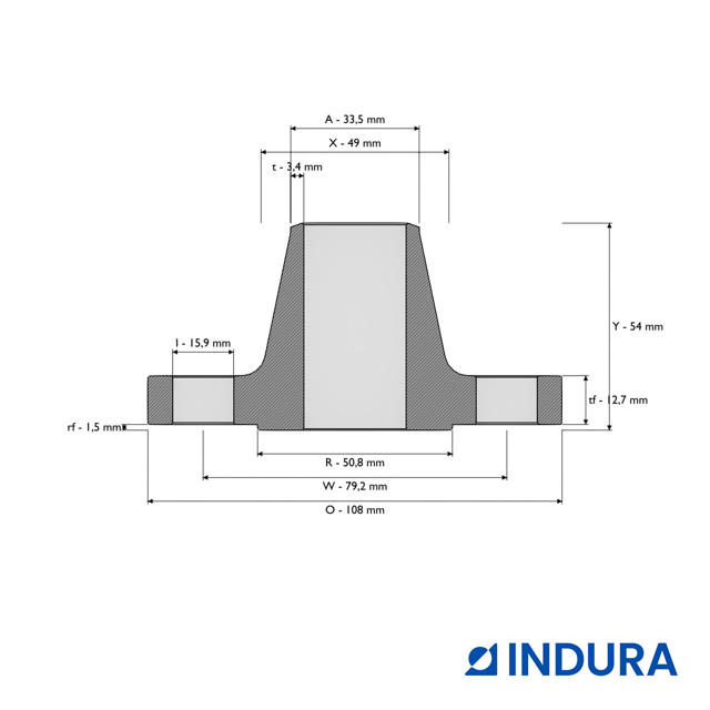 Welding neck flange