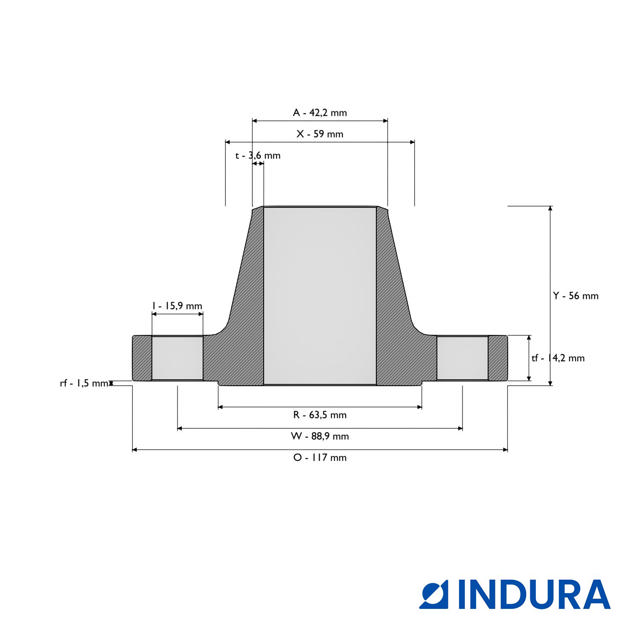 Welding neck flange