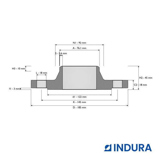 Weld-neck flange
