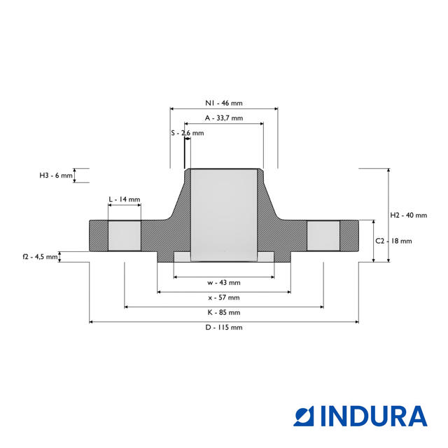Weld-neck flange