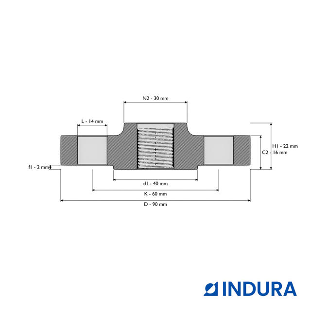 Threaded flange