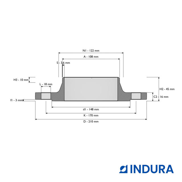 Weld-neck flange