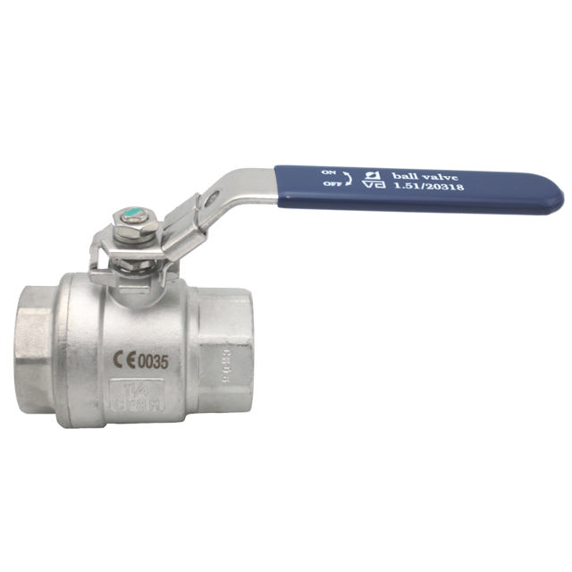 Valves, EN12266, Ball valve 2-pc, 1/2", CF8M-1.4408