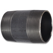 Threaded Fitting, Black, EN 10241, Barrel nipple, 3/8"