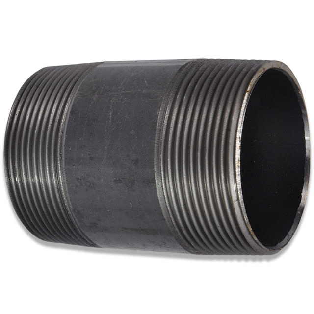 Threaded Fitting, Black, EN 10241, Barrel nipple, 3/8"