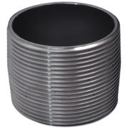 Threaded Fitting, Black, EN 10241, Barrel nipple close conical, 1/2"