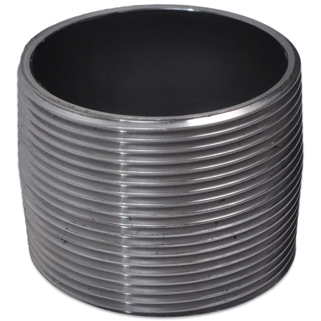 Threaded Fitting, Black, EN 10241, Barrel nipple close conical, 1/4"