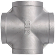 Threaded Fitting, Rustfri, ISO 4144, Kryds, 1 1/4", AISI316