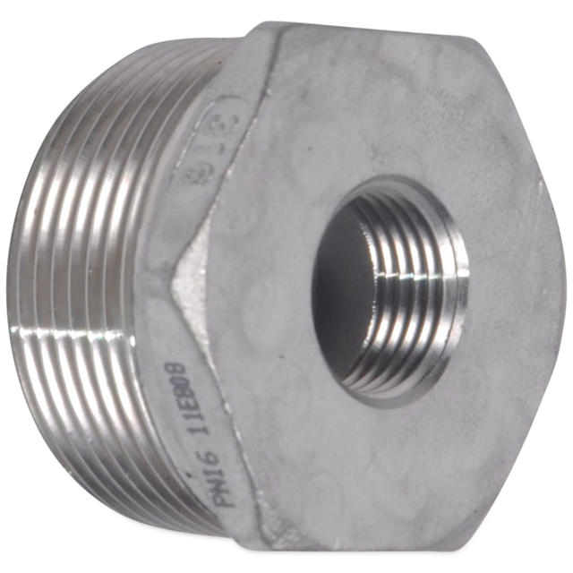 Threaded Fitting, Stainless, ISO 4144, Reducing bush, 1/4"/1/8", AISI316
