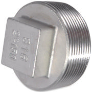 Threaded Fitting, Stainless, ISO 4144, Plug, 3/4", AISI316