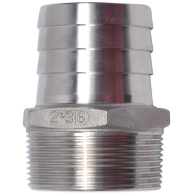 Threaded Fitting, Stainless, GB/T6414 CT-6, Hose nipple, 1/4"