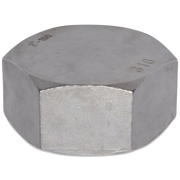 Threaded Fitting, Stainless, ISO 4144, Threaded Cap, 1 1/4", AISI316