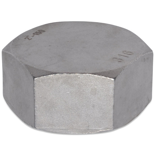 Threaded Fitting, Stainless, ISO 4144, Threaded Cap, 1/2", AISI316