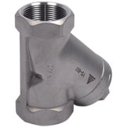 Valves, ASME B16.34, Screwed End Y-strainer, 1 1/2", CF8M-1.4408