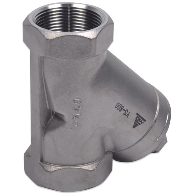 Valves, ASME B16.34, Screwed End Y-strainer, 1/2", CF8M-1.4408