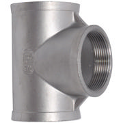Threaded Fitting, Stainless, ISO 4144, Tee, 1/4", AISI316