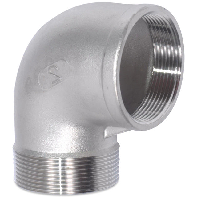Threaded Fitting, Stainless, ISO 4144, Elbow, 1/4", AISI316