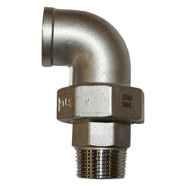 Threaded Fitting, Rustfri, ISO 4144, Vinkelunion, 3/8", AISI316