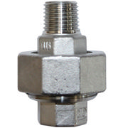 Threaded Fitting, Rustfri, ISO 4144, Union m/teflon pak., 3/8", AISI316